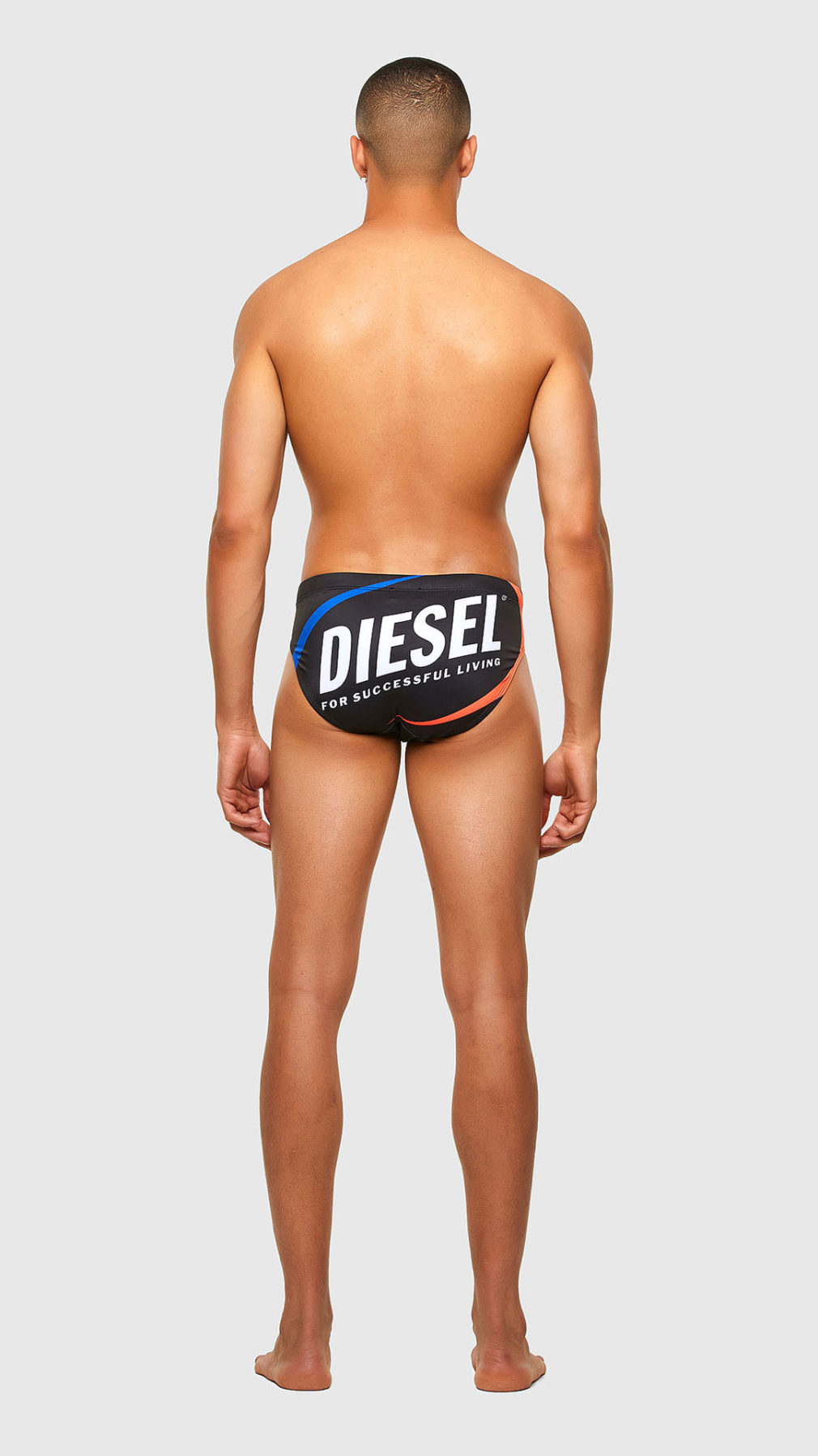 Bañador diesel modelo slip logo parte trasera
