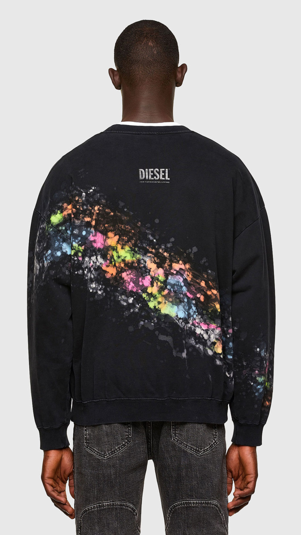 Sudadera diesel manga larga con estampado de colores