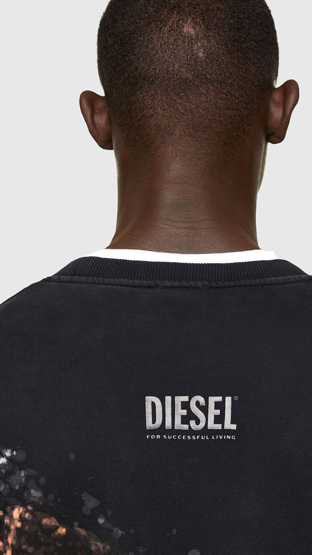 Sudadera diesel manga larga con estampado de colores