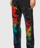 Jeans diesel slim con estampado de colores.
