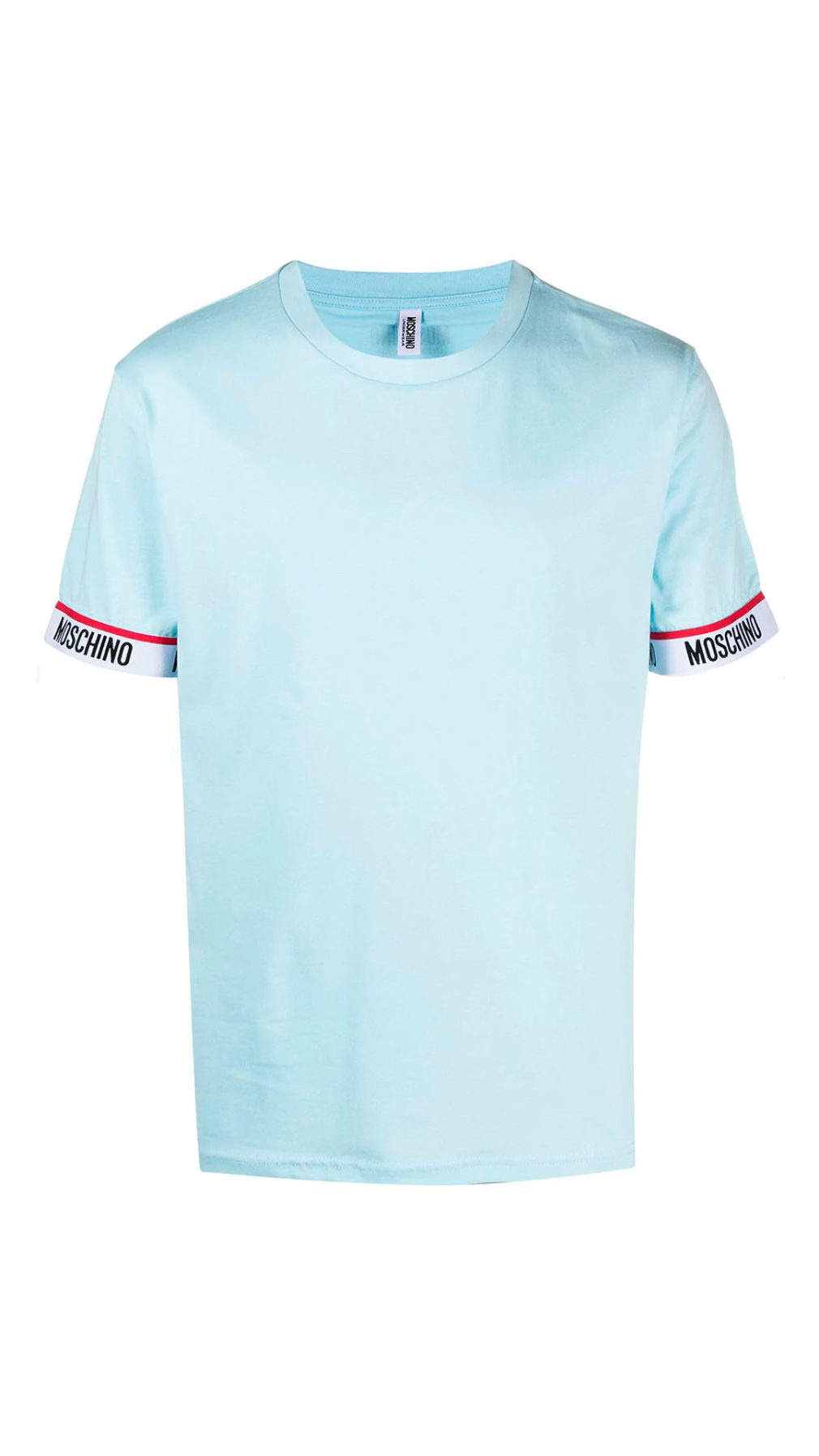 Camiseta moschino manga corta con logo en manga