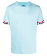 Camiseta moschino manga corta con logo en manga