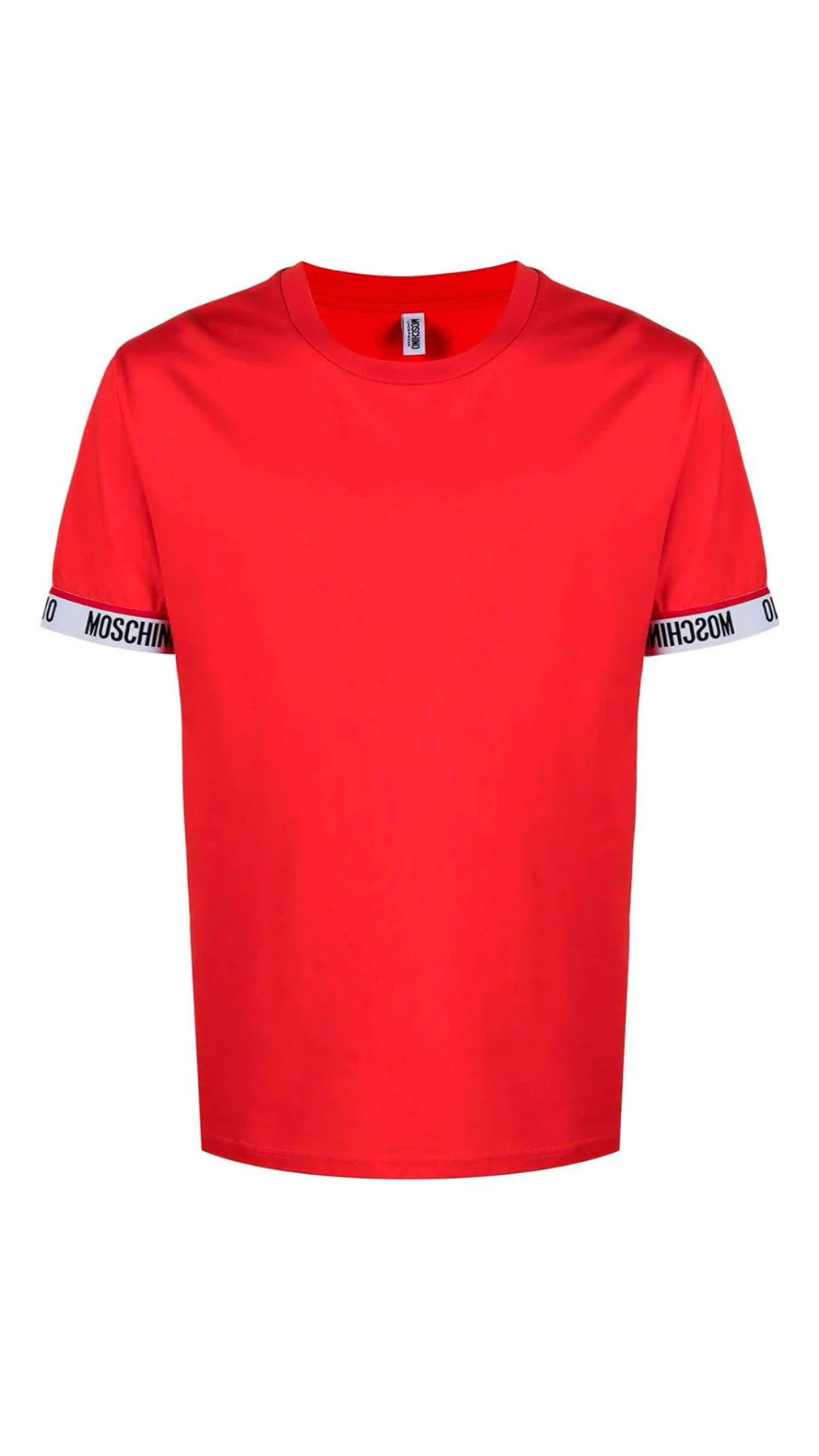 Camiseta moschino manga corta con logo en manga