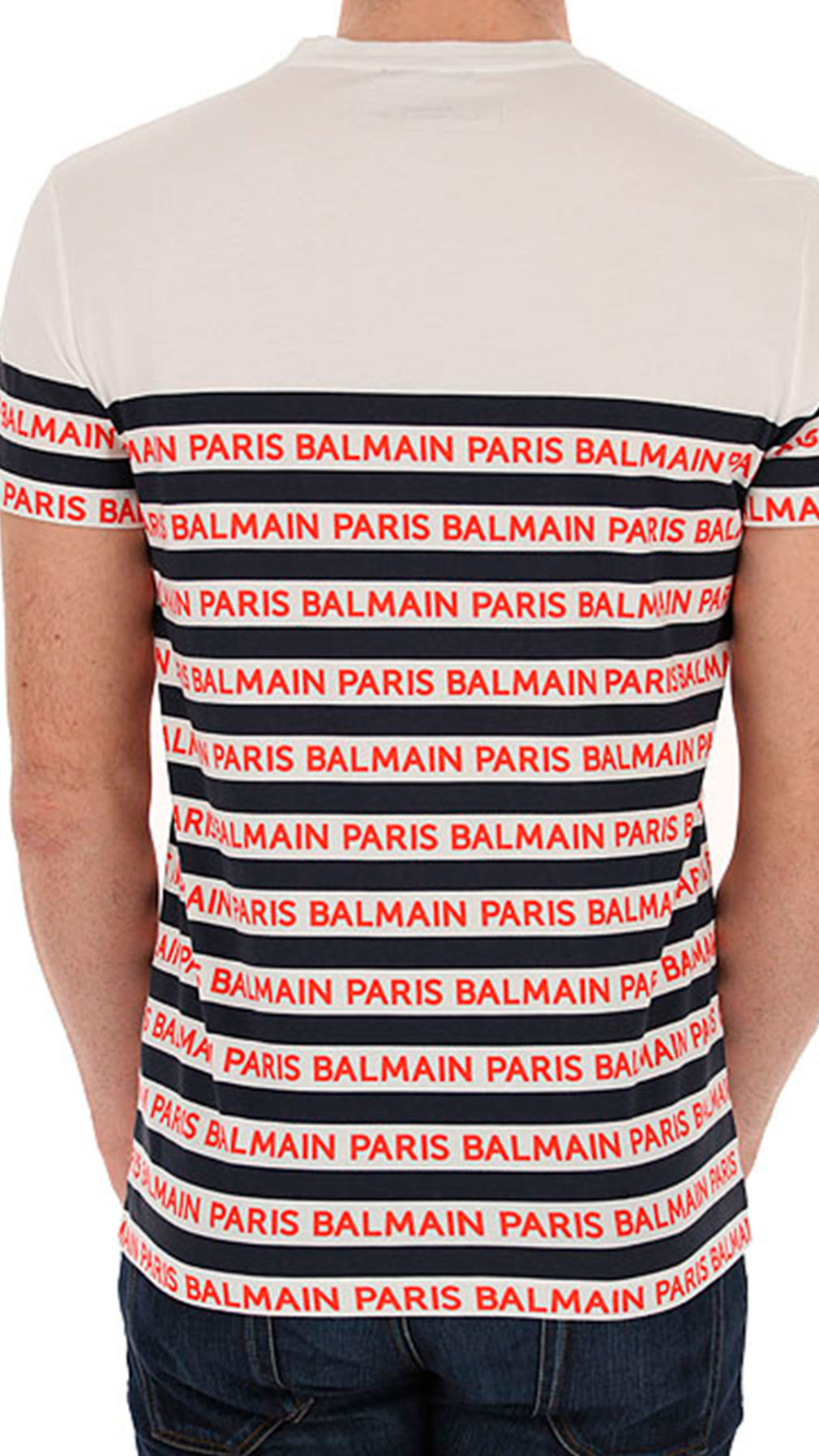 Camiseta balmain manga corta logo