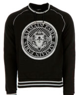 Sudadera balmain con detalles plata en logo