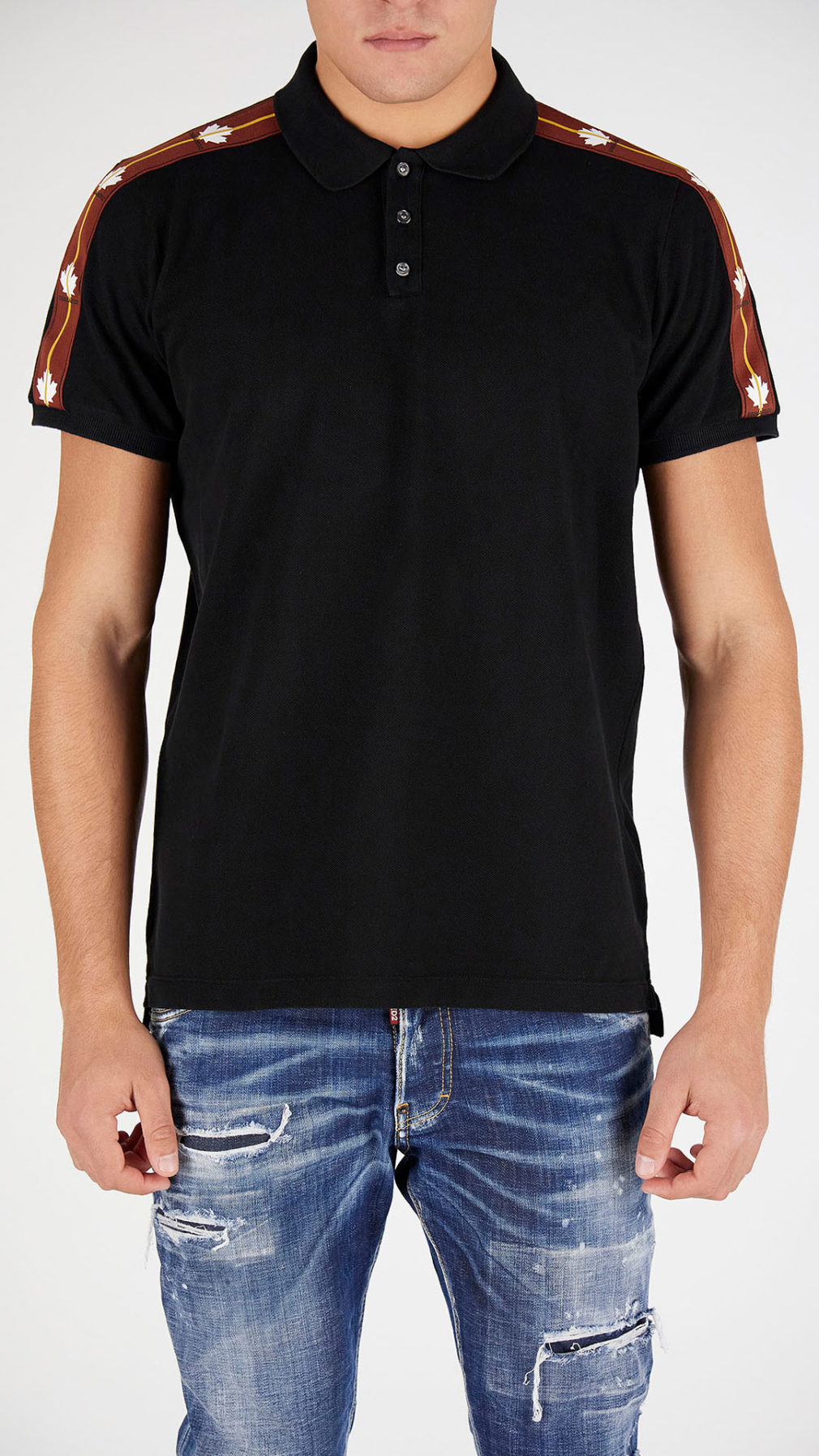 Polo Dsquared2 cinta con logo en el hombro