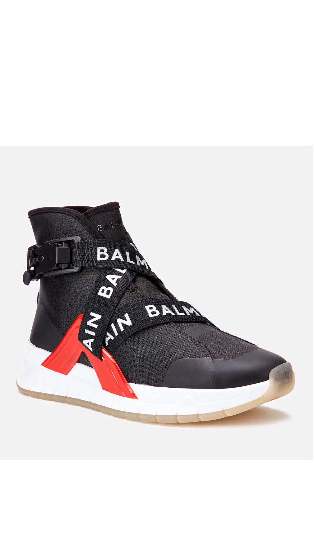 Deportiva balmain con tiras logo grabado