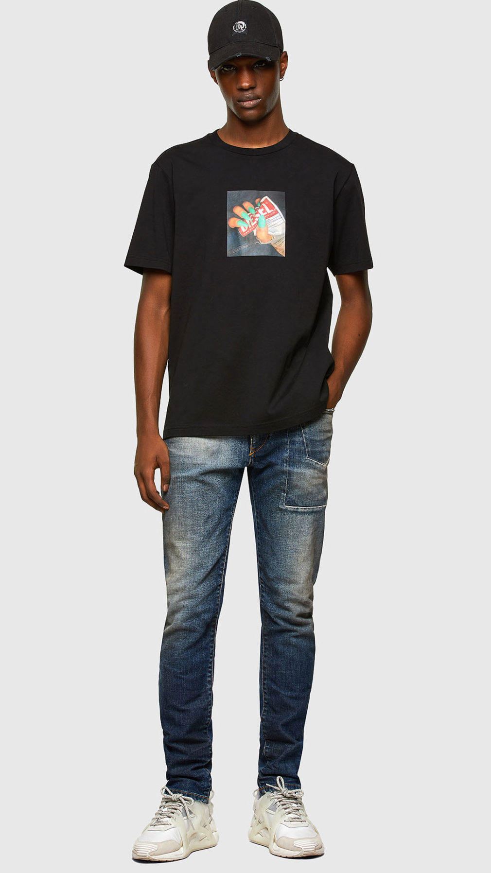 Camiseta diesel manga corta foto garra