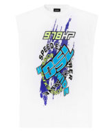 Camiseta diesel sin mangas estampado engomado