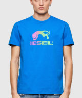 Camiseta diesel manga corta logo en la parte delantera