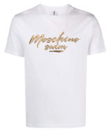 Camiseta moschino manga corta con logo en relieve
