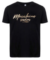 Camiseta moschino manga corta con logo en relieve