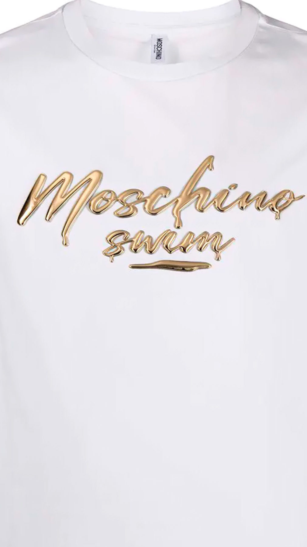 Camiseta moschino manga corta con logo en relieve