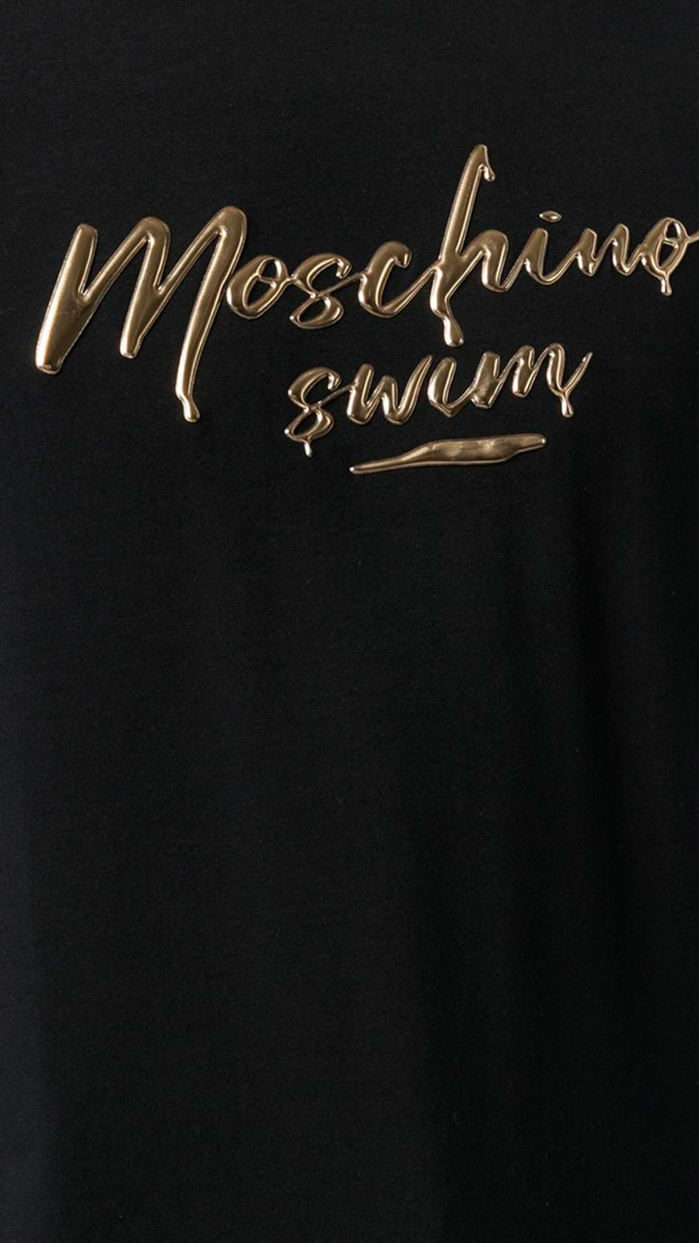 Camiseta moschino manga corta con logo en relieve