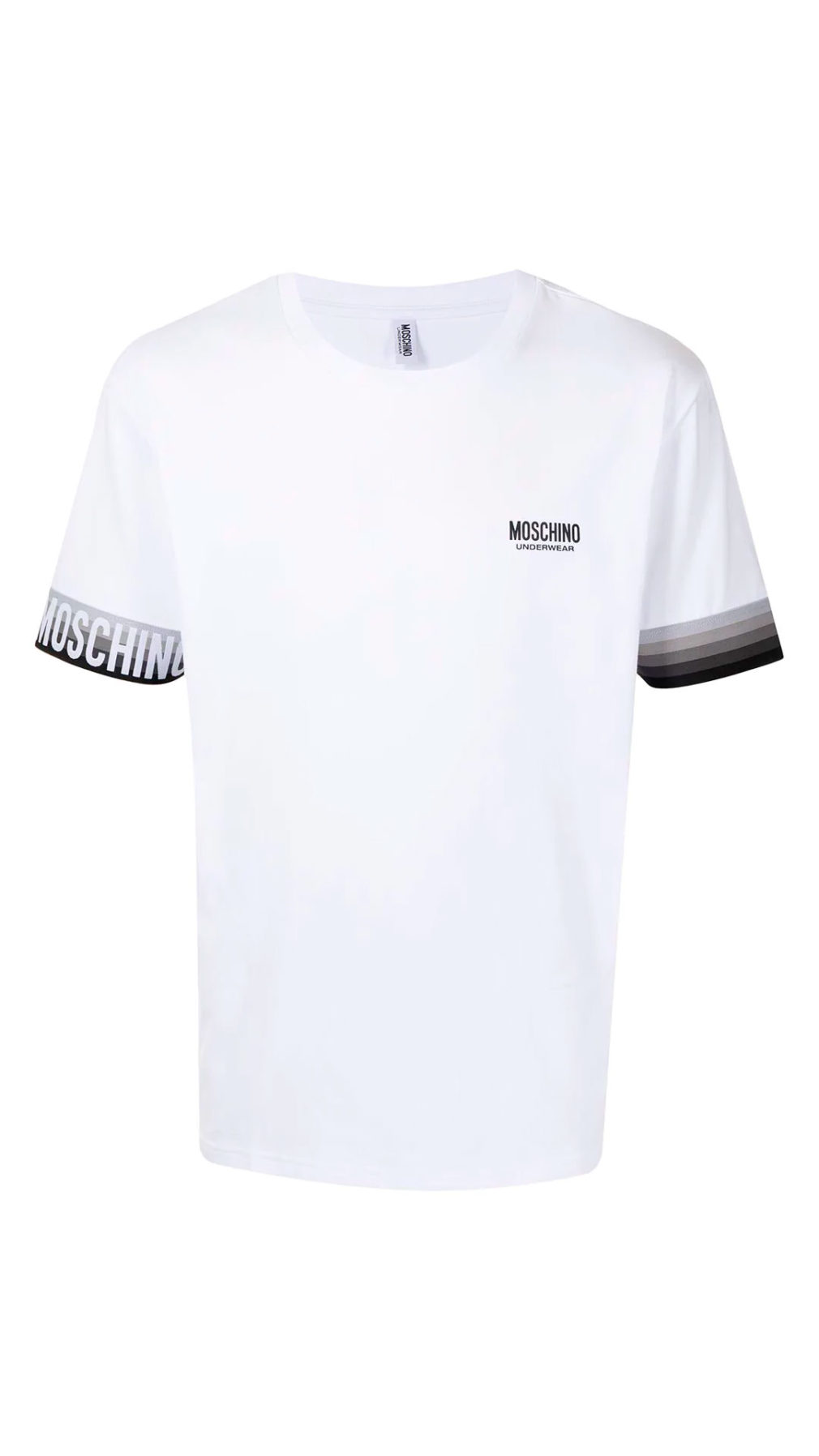 Camiseta moschino manga corta con logo en manga