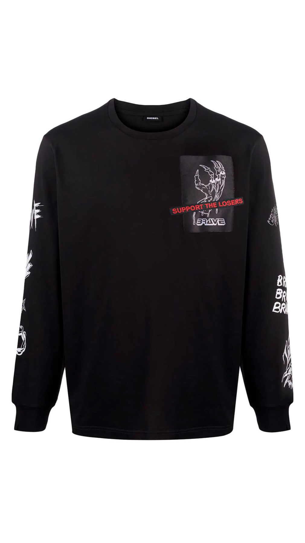 Camiseta diesel manga larga con estampado.