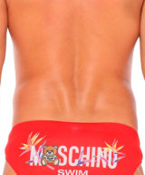 Bañador moschino teddy con logo parte trasera