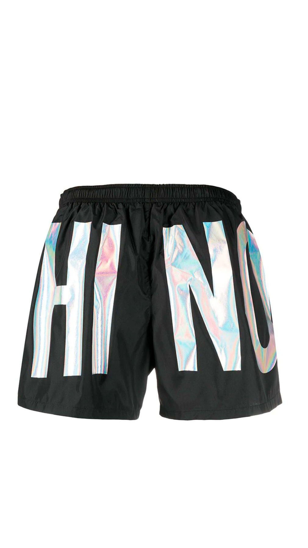 Bañador moschino largo medio logo metalizado