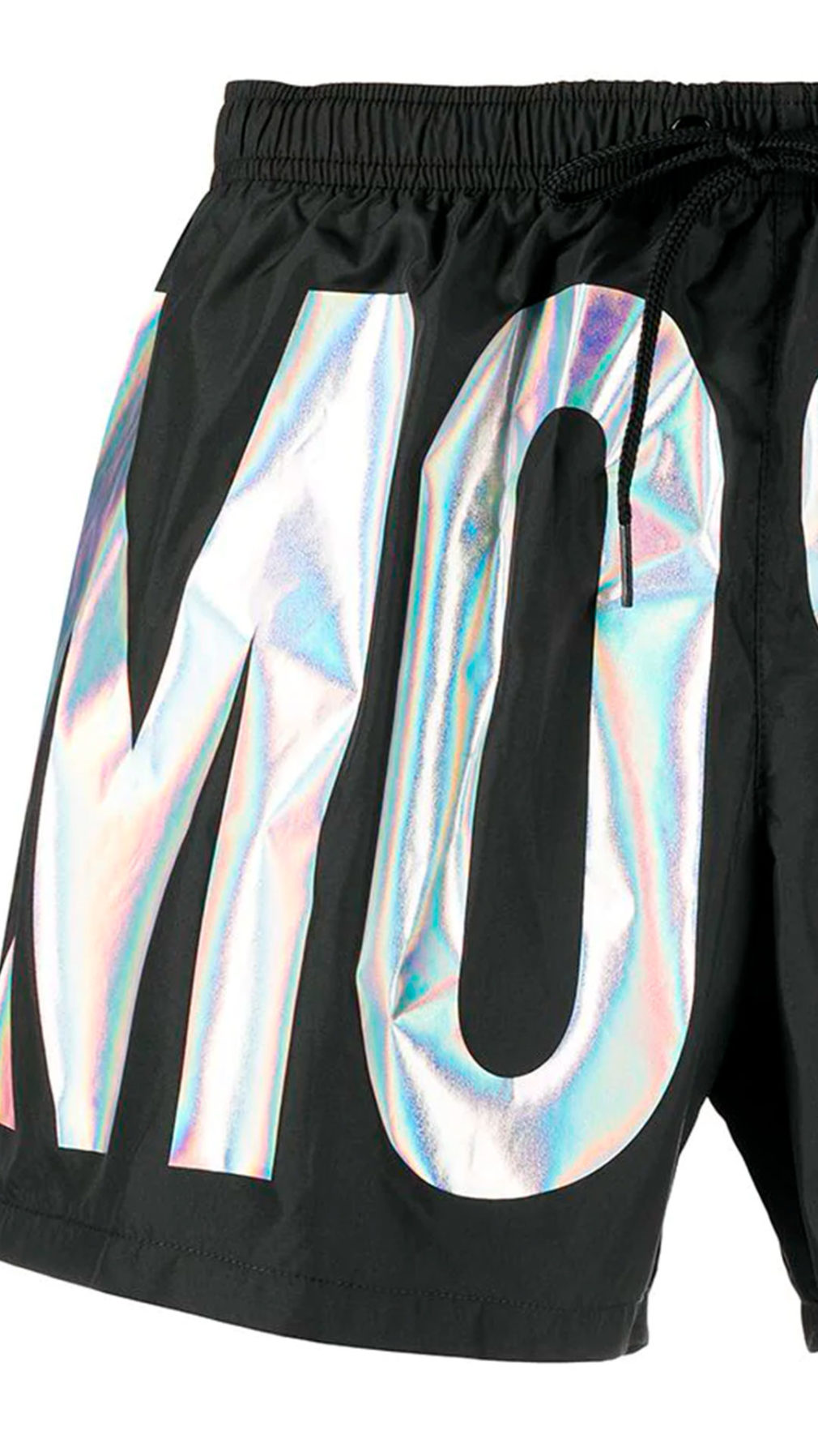 Bañador moschino largo medio logo metalizado