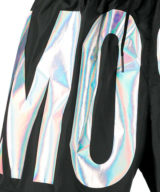 Bañador moschino largo medio logo metalizado