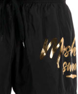 Bañador moschino largo medio con logo dorado