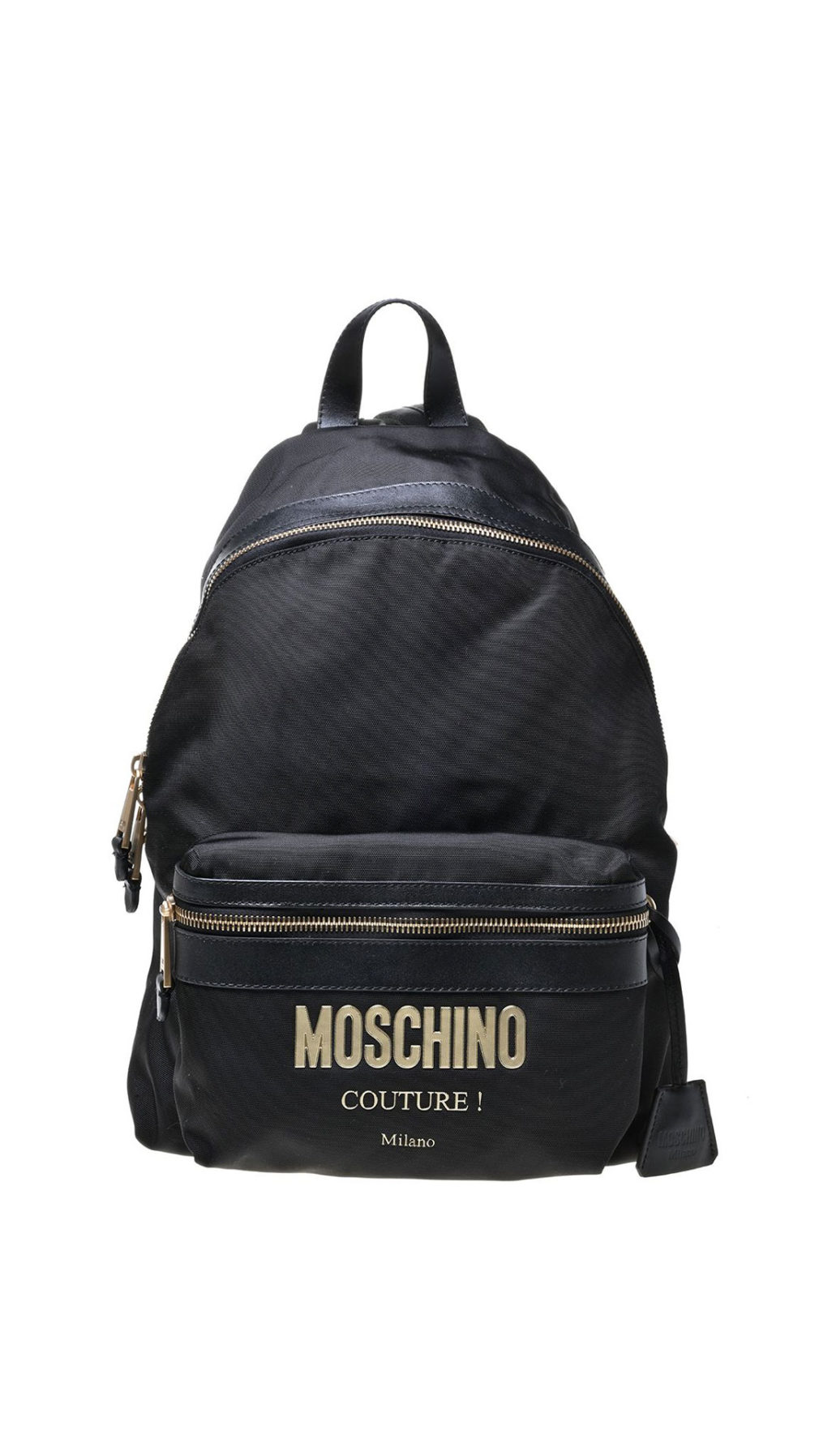 Mochila Moschino con logo en relieve dorado