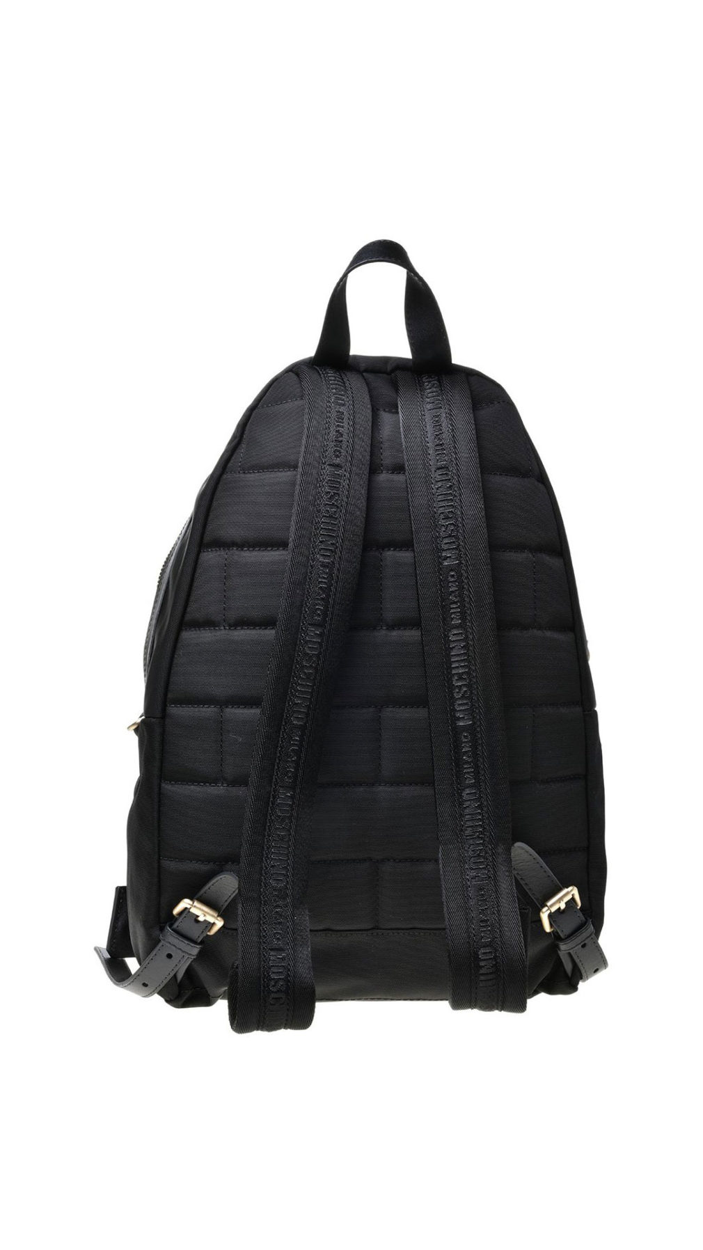 Mochila Moschino con logo en relieve dorado