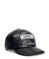 Gorra Moschino logo con pedrería en la parte delantera