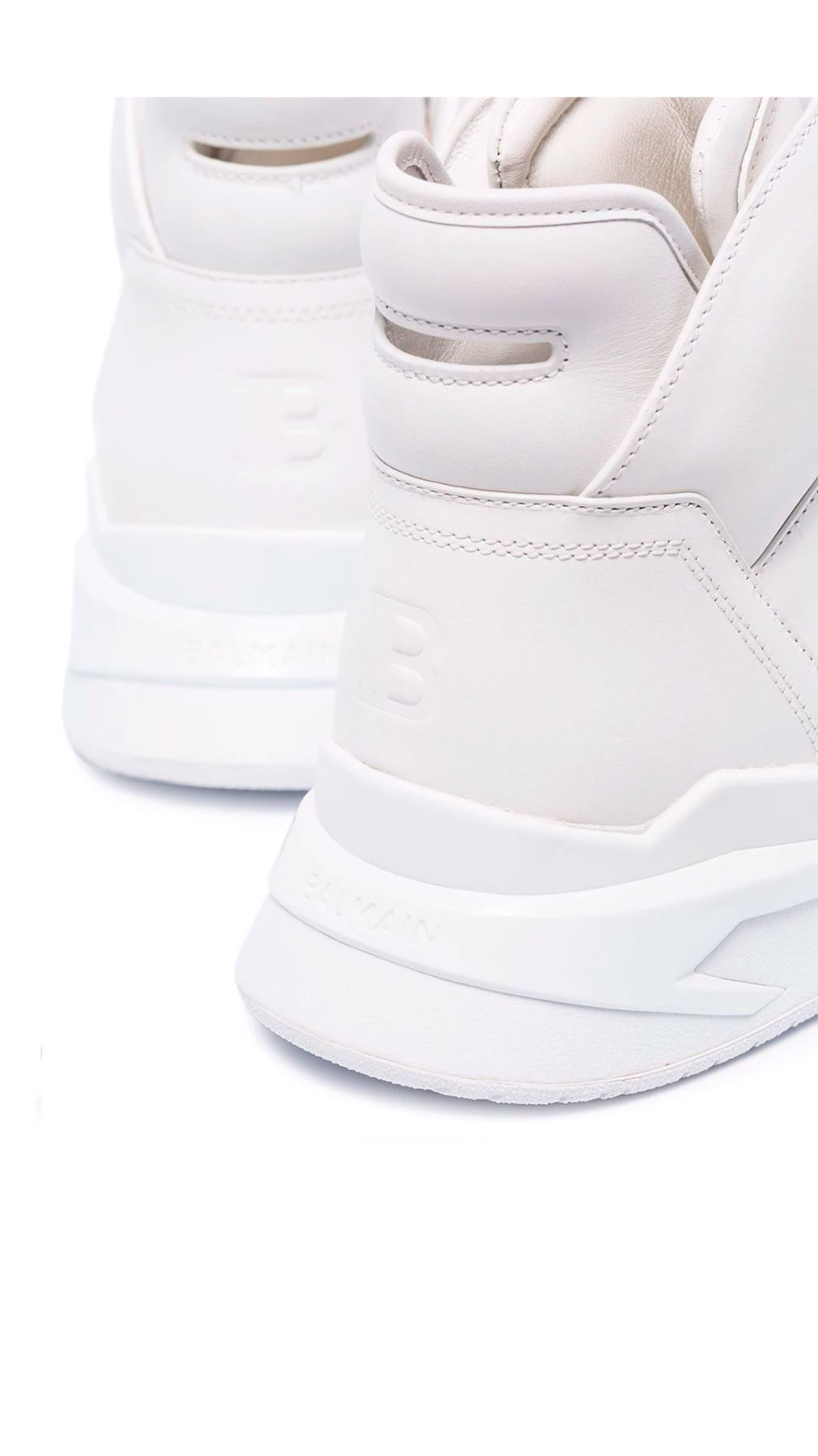 Deportiva balmain alta de piel