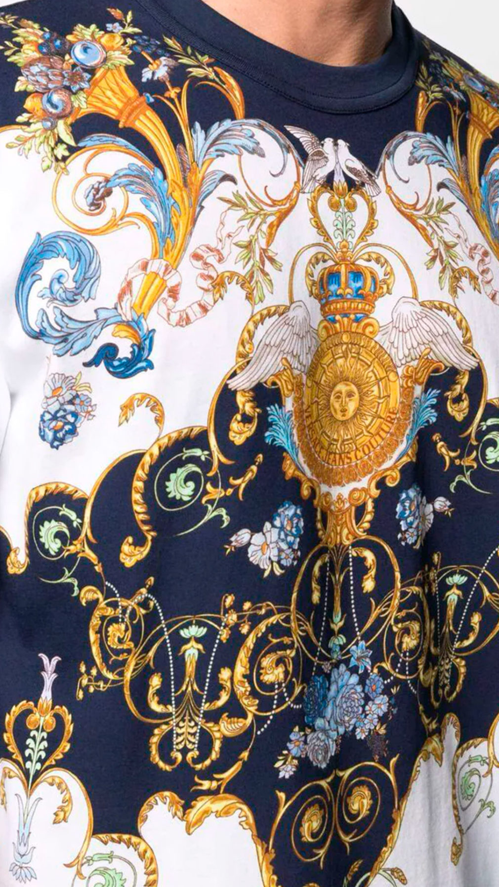 Camiseta versace jeans couture manga corta estampado barroco