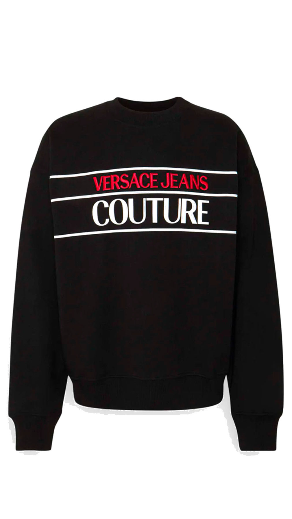 Sudadera Versace Jeans Couture con contraste del logo bordado y engomado