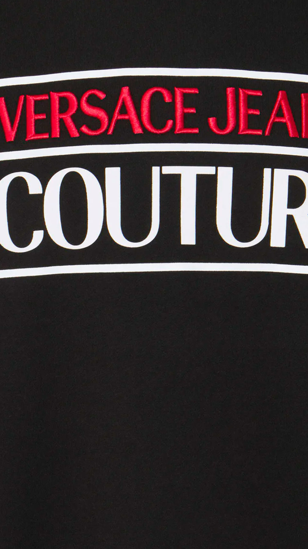 Sudadera Versace Jeans Couture con contraste del logo bordado y engomado