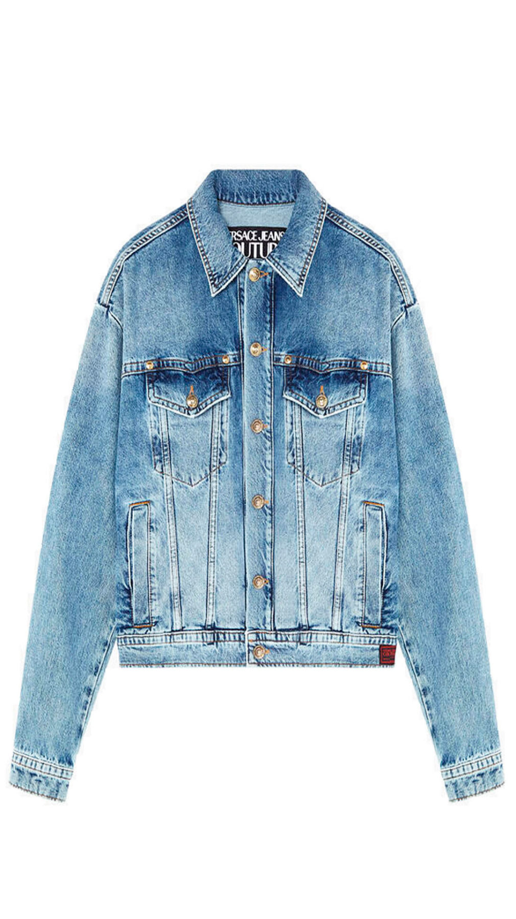 Chaqueta versace jeans couture vaquera logo bordado en espalda