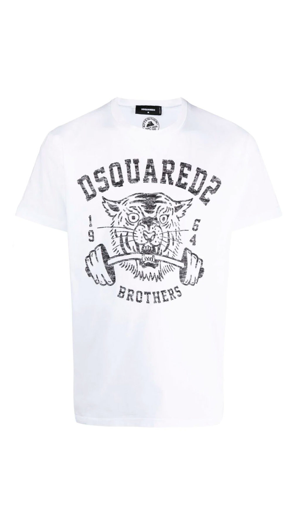 Camiseta dsquared2 manga corta con estampado de tigre parte delantera