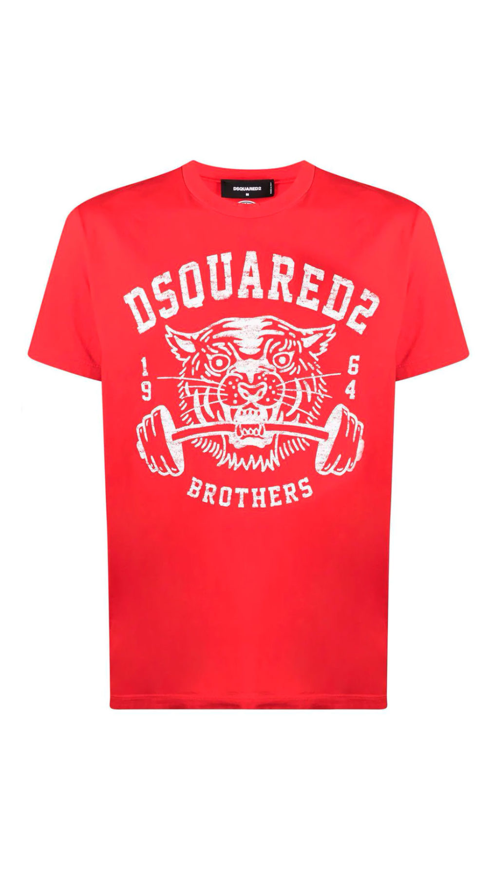 Camiseta dsquared2 manga corta con estampado de tigre parte delantera
