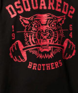 Camiseta dsquared2 manga corta con estampado de tigre parte delantera