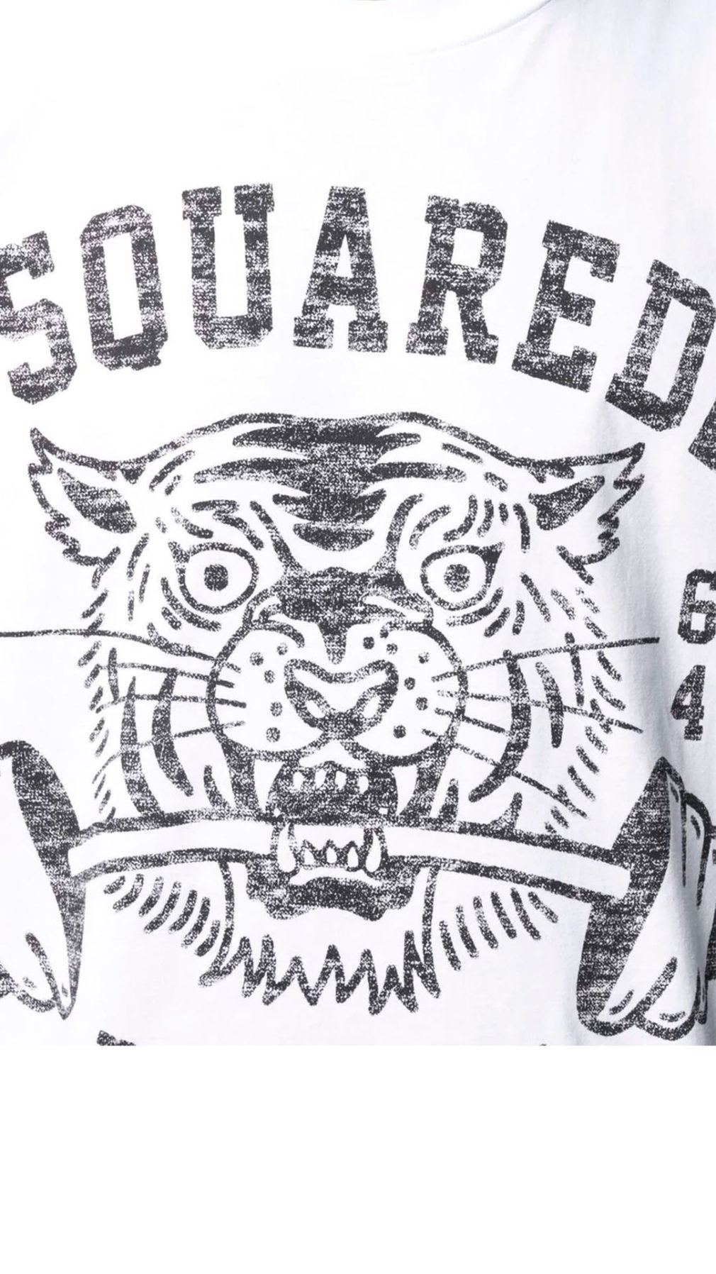 Camiseta dsquared2 manga corta con estampado de tigre parte delantera