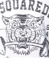 Camiseta dsquared2 manga corta con estampado de tigre parte delantera