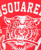 Camiseta dsquared2 manga corta con estampado de tigre parte delantera