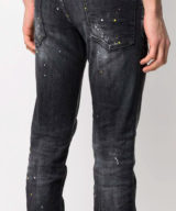 Jeans slim dsquared2 desgastado con manchas de pintura