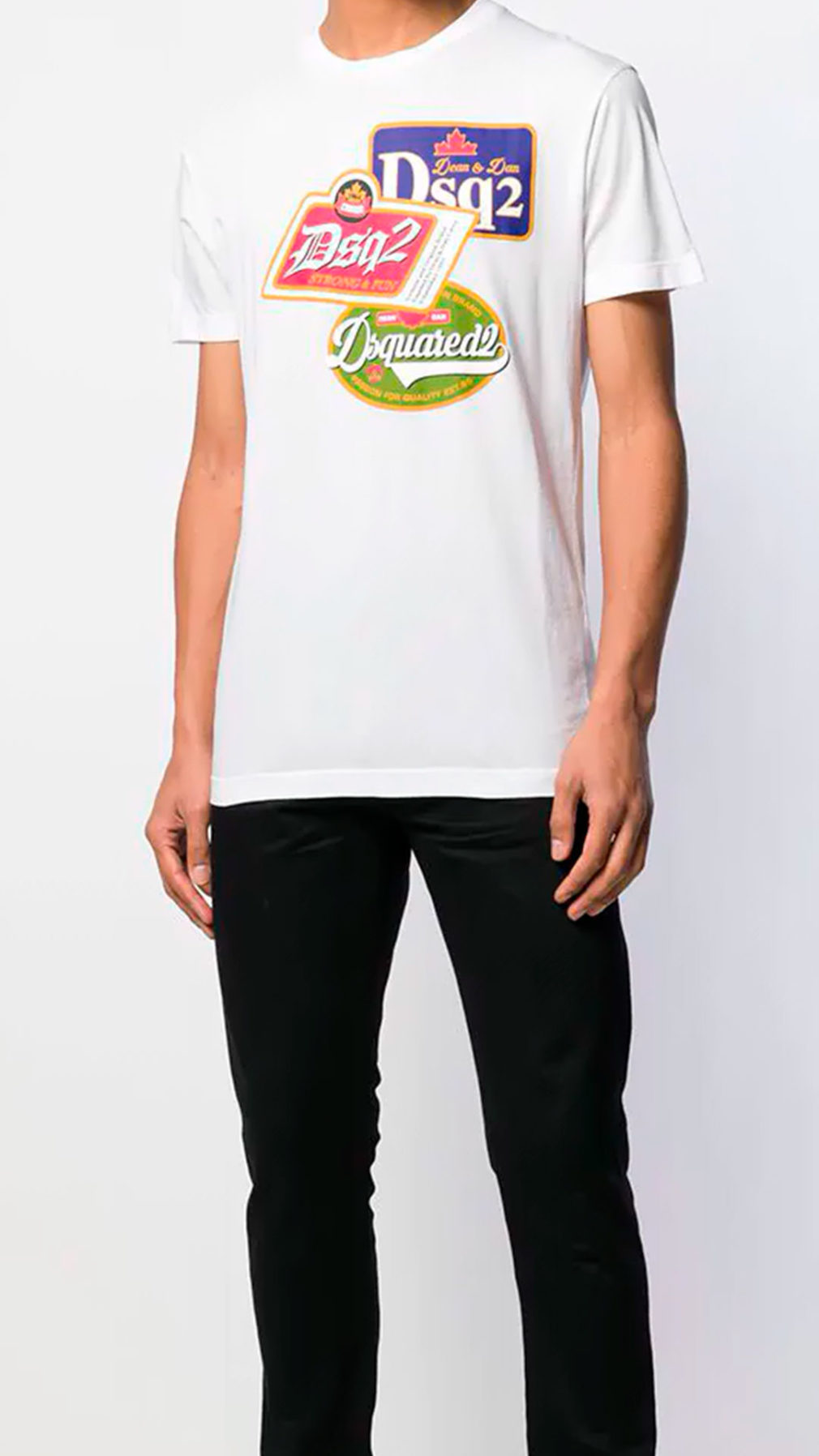 Camiseta dsquared2 con logo estampados