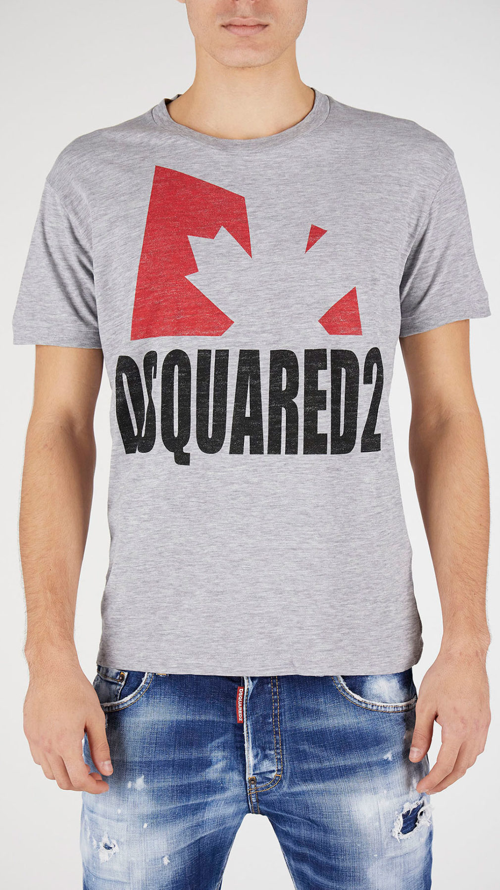 Camiseta Dsquared2 logo estampado hoja Canadá