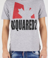 Camiseta Dsquared2 logo estampado hoja Canadá