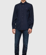 Camisa Diesel básica logotipo Mohawk color azul