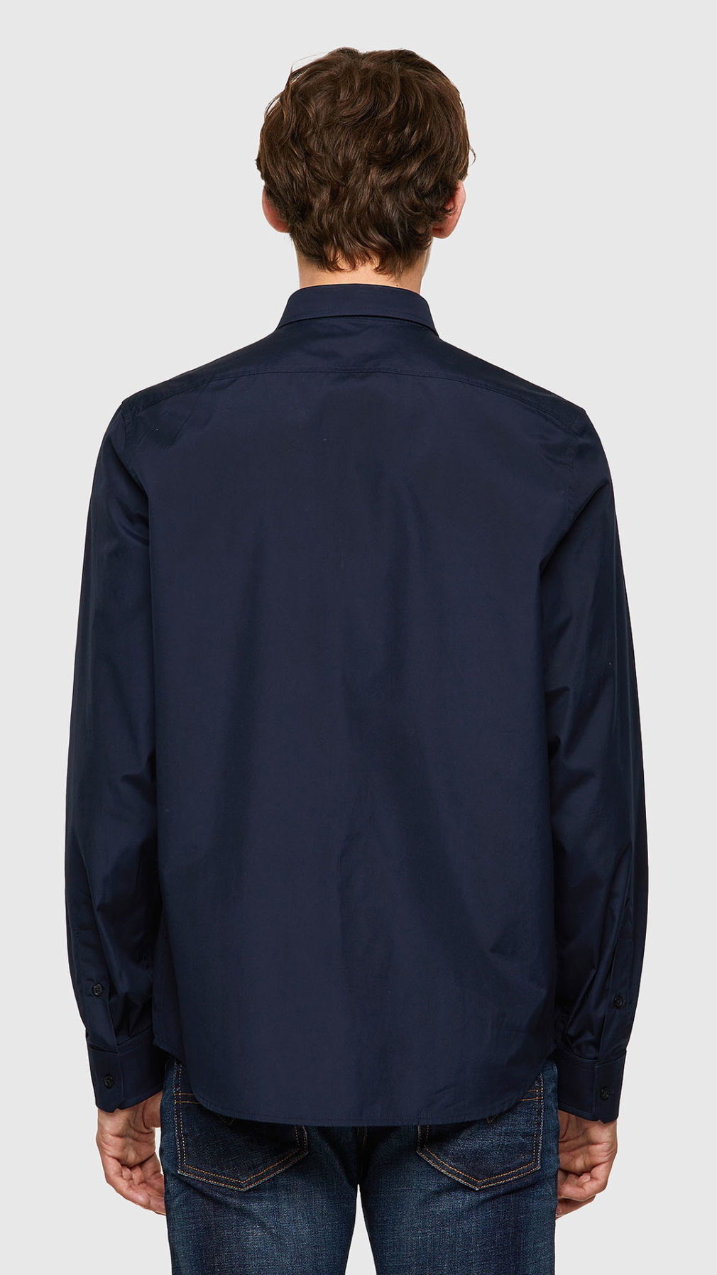 Camisa Diesel básica logotipo Mohawk color azul