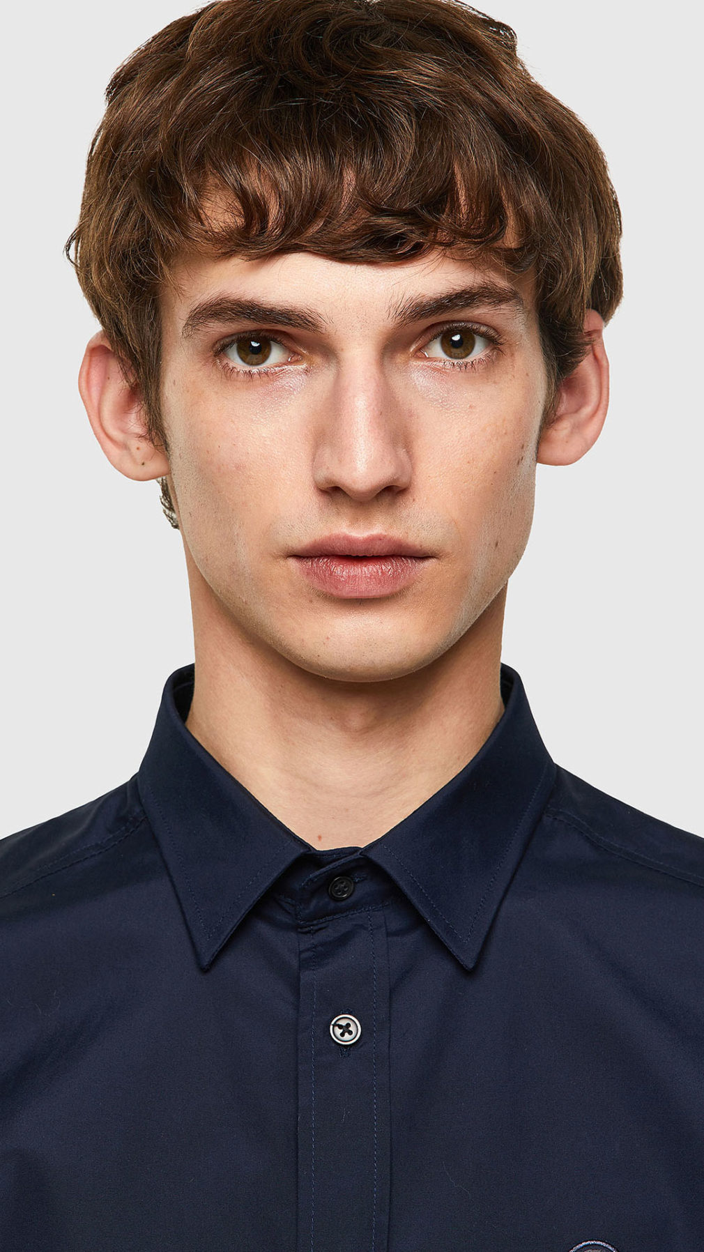 Camisa Diesel básica logotipo Mohawk color azul