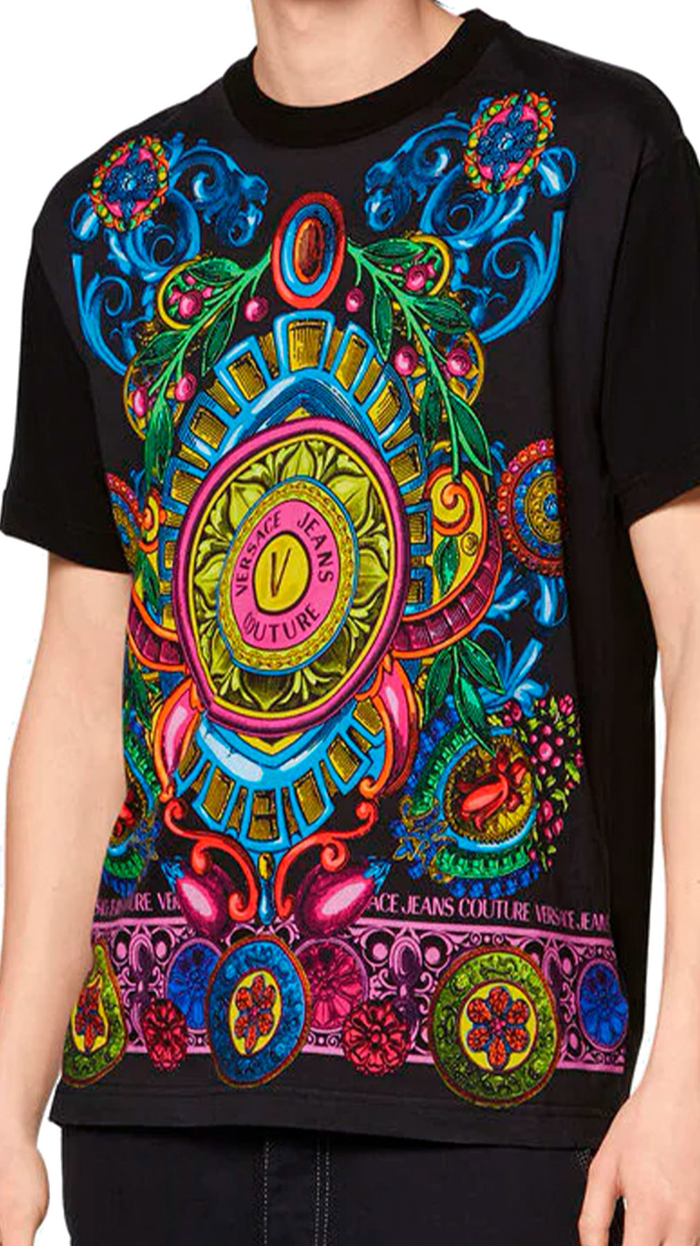 Camiseta Versace Jeans Couture estampado logo parte delantera