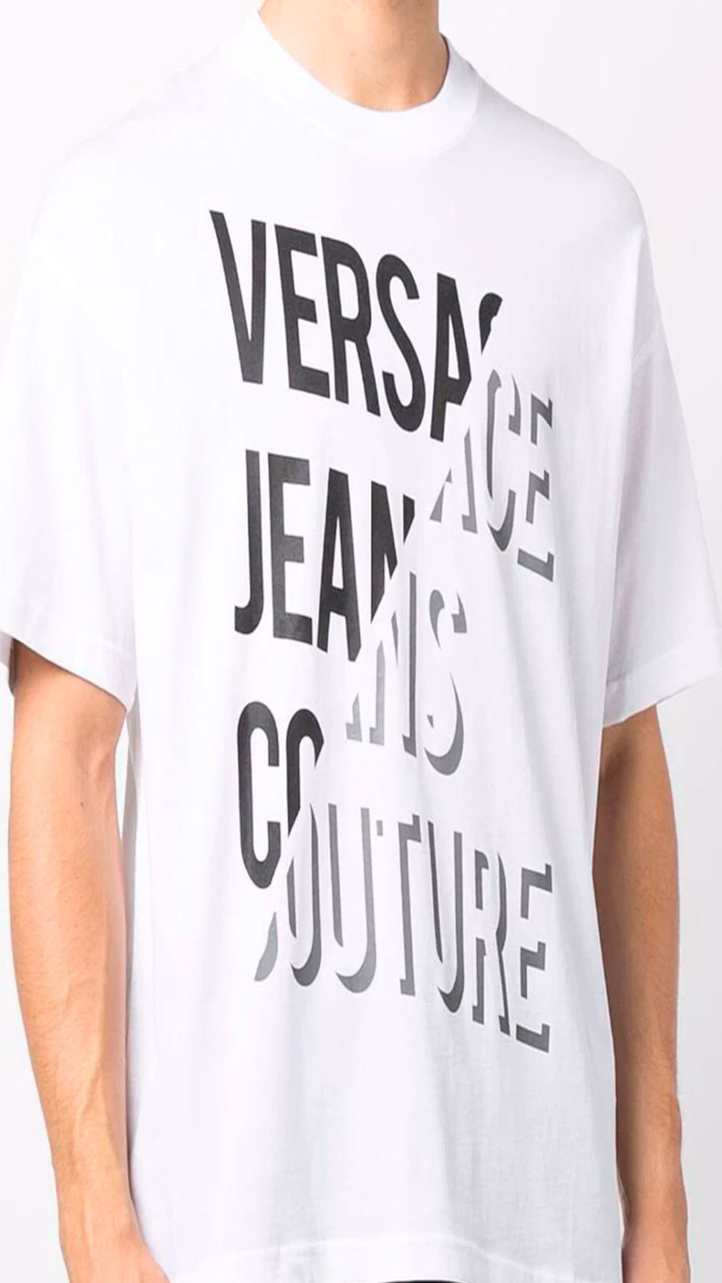Camiseta con logo Versace Jeans Couture estampado en la parte delantera
