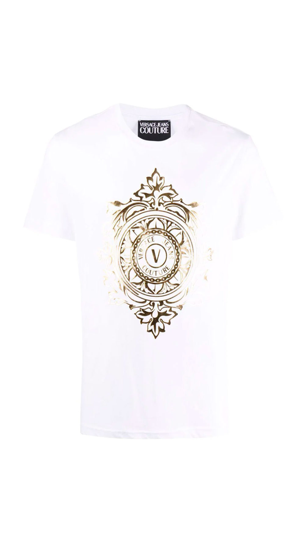 Camiseta Versace Jeans Couture con logotipo en parte delantera dorado