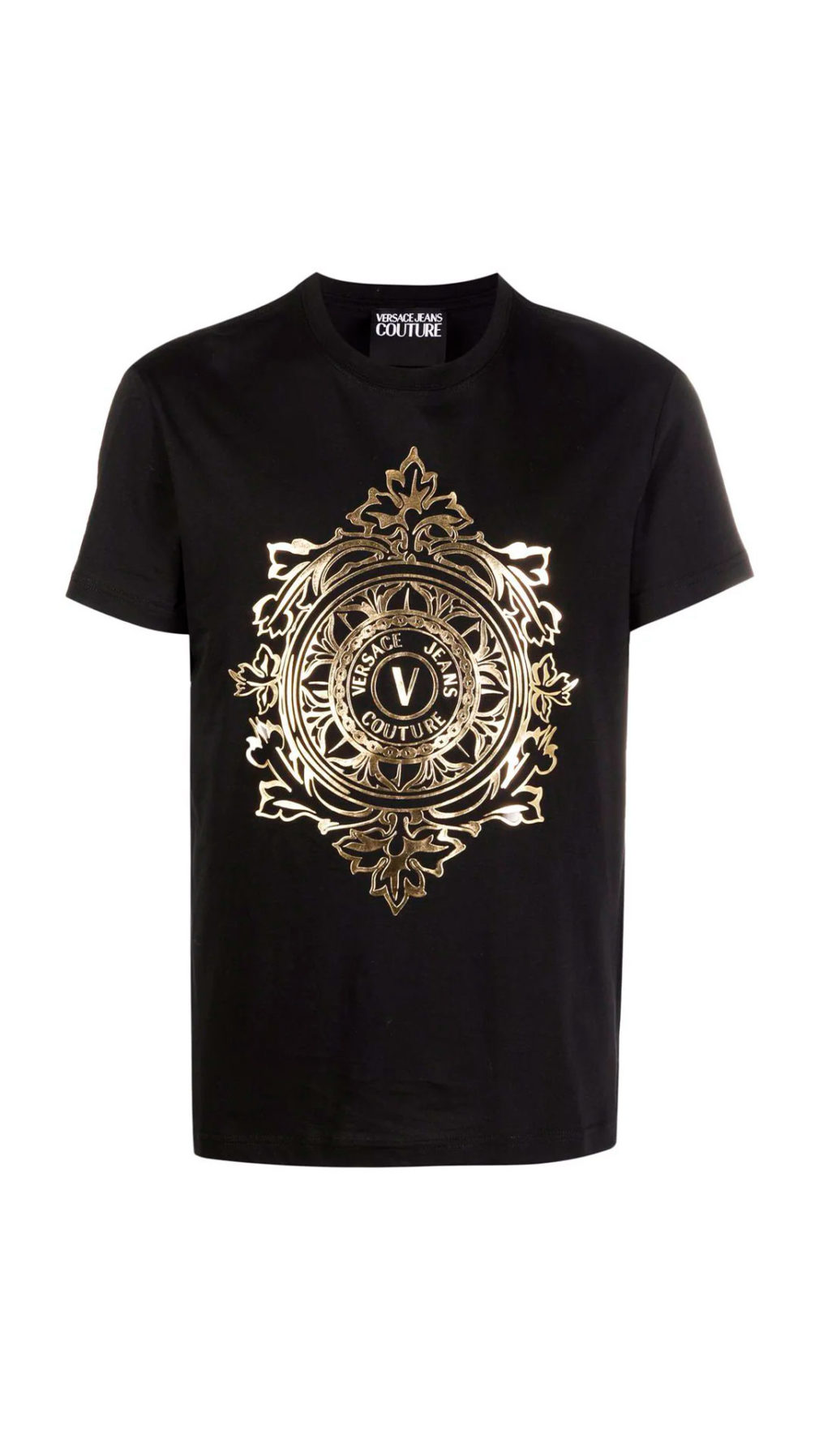 Camiseta Versace Jeans Couture con logotipo en parte delantera dorado